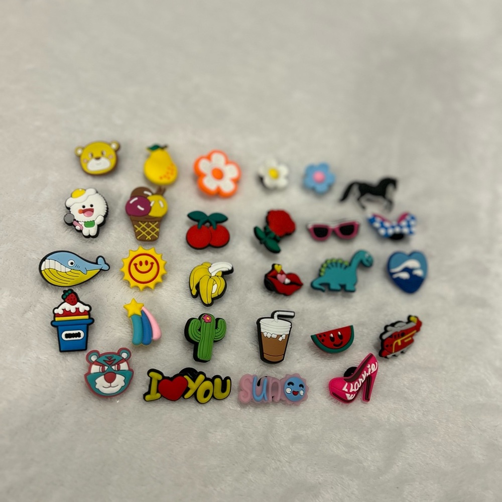 Colorful  Mix Shoe Charms 28 pack